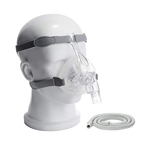 Máscara De Sueño De Cara Completa CPAP con Correa Y Manguera Ajustables para La Cabeza Máscara Facial para Máquina CPAP BIPAP De CPAP Solución De Apnea Antirronquidos