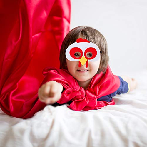 Máscaras de Animal de Fieltro para Niños con Cuerda Elástica Máscaras de Ojos para Cosplay Fiesta Halloween Navidad 18 Piezas