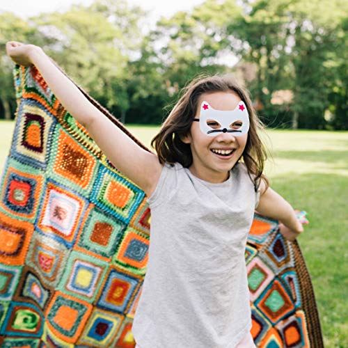 Máscaras de Animal de Fieltro para Niños con Cuerda Elástica Máscaras de Ojos para Cosplay Fiesta Halloween Navidad 18 Piezas