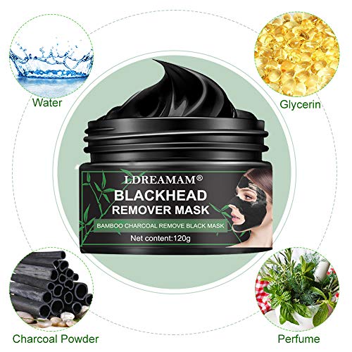 Mascarilla Exfoliante Facial,Puntos Negros Mascarilla,Mascarillas Exfoliantes y Limpiadoras,Purificante Espinillas y Piel Muerta, Hidratar Piel, Eliminar Puntos Negros, Acné 120g