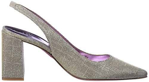 MASCARO 47170, Zapatos de tacón con Punta Cerrada para Mujer, Plateado (Galassia Plata), 37 EU