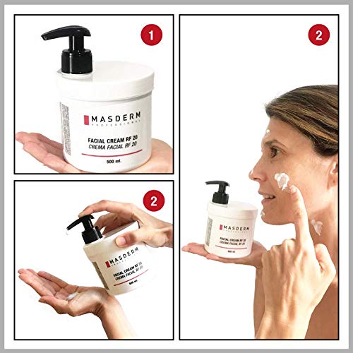 MASDERM | Crema Facial Radiofrecuencia Hidratante | Antiarrugas | Ácido Hialurónico | Colágeno | Profesional | Mujer | 500ml