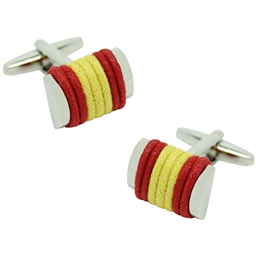 MasGemelos - Gemelos Cuerda Bandera de España Cufflinks MasGemelos - Gemelos Cuerda Bandera de España Cufflinks
