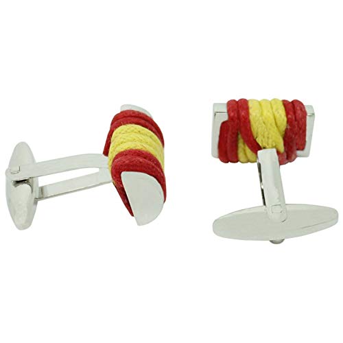 MasGemelos - Gemelos Cuerda Bandera de España Cufflinks MasGemelos - Gemelos Cuerda Bandera de España Cufflinks