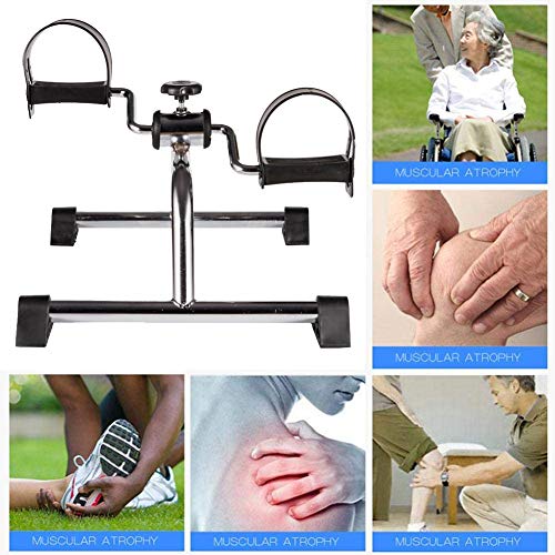 Massage-AED Plegable Mini Bicicleta estática Brazo portátil Inicio Pedal Ejercitador Gimnasio Fitness Pierna Cardio Entrenamiento Mujeres y Hombres Bicicletas estaticas Pedales estaticos