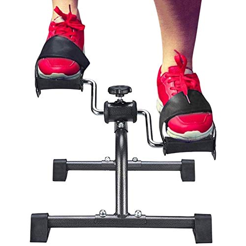 Massage-AED Plegable Mini Bicicleta estática Brazo portátil Inicio Pedal Ejercitador Gimnasio Fitness Pierna Cardio Entrenamiento Mujeres y Hombres Bicicletas estaticas Pedales estaticos