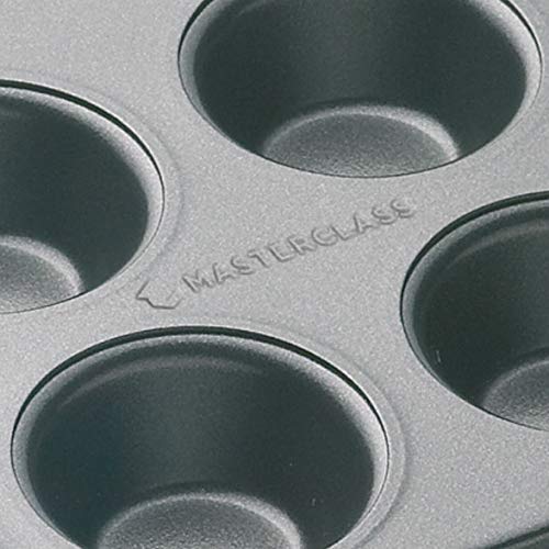 Master Class - Molde antiadherente para 12 minimagdalenas, color gris Master Class - Molde antiadherente para 12 minimagdalenas, color gris