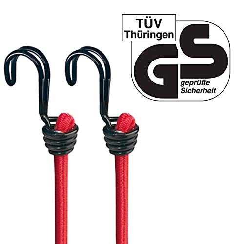 Master Lock 3020EURDAT elásticas, Paquete de 2 Tensores, 60 cm Cuerda, Gancho Invertido-Optimo para Sujetar Cargas Pequeñas, Camping, Mudanzas, Rojo Master Lock 3020EURDAT elásticas, Paquete de 2 Tensores, 60 cm Cuerda, Gancho Invertido-Optimo para Sujetar Cargas Pequeñas, Camping, Mudanzas, Rojo