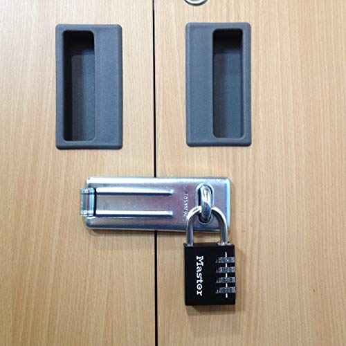 Master Lock 7640EURDBLK Candado con combinación Personalizable y Cuerpo de Aluminio, Negro, 40 mm