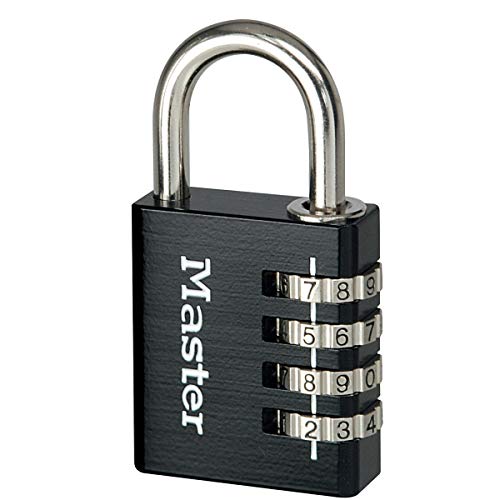 Master Lock 7640EURDBLK Candado con combinación Personalizable y Cuerpo de Aluminio, Negro, 40 mm Master Lock 7640EURDBLK Candado con combinación Personalizable y Cuerpo de Aluminio, Negro, 40 mm
