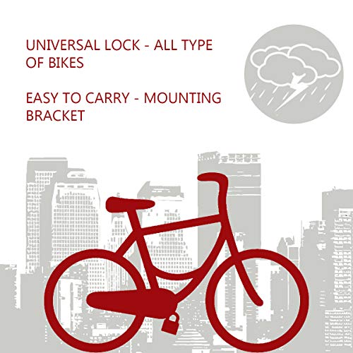 MASTER LOCK Candado Bicicleta U [Llave] [Soporte de Transporte] [Antirrobo Certificado] 8195EURDPRO - Ideal para Bicicleta, Bicicleta Electrica, Bicicleta Montaña