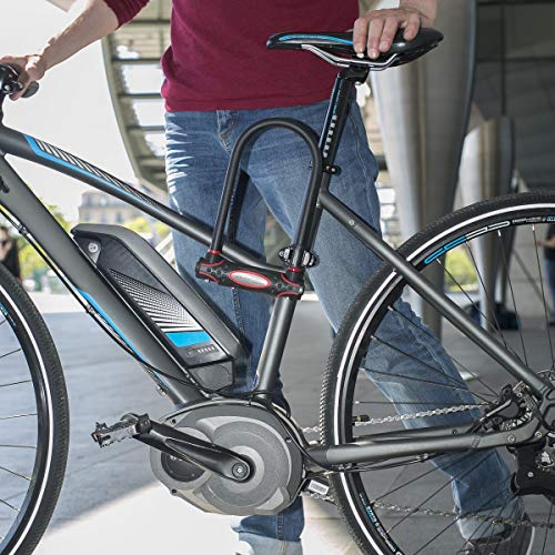 MASTER LOCK Candado Bicicleta U [Llave] [Soporte de Transporte] [Antirrobo Certificado] 8195EURDPRO - Ideal para Bicicleta, Bicicleta Electrica, Bicicleta Montaña
