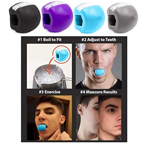 Masticador de Mandíbula, Pelota de Fitness Facial de la Mandíbula Tonificador Facial Ejercitador de Papada Ejercitador de Mandíbula y Equipo de Tonificación de Cuello Herramienta de Belleza Facial Masticador de Mandíbula, Pelota de Fitness Facial de la Mandíbula Tonificador Facial Ejercitador de Papada Ejercitador de Mandíbula y Equipo de Tonificación de Cuello Herramienta de Belleza Facial