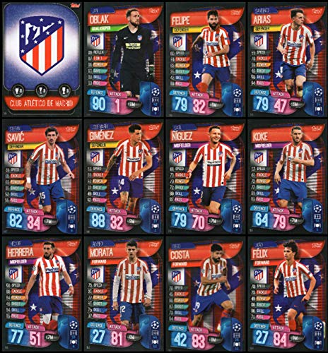 MATCH ATTAX 19/20 ATLETICO MADRID COMPLETO 12 TARJETAS - Champions League MATCH ATTAX 19/20 ATLETICO MADRID COMPLETO 12 TARJETAS - Champions League