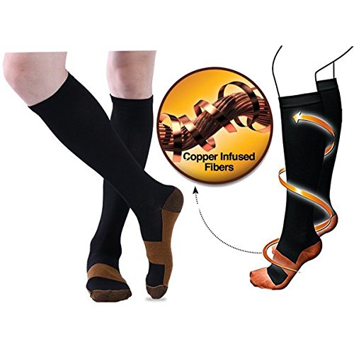 Matchwill 6 Pares Rodilla Alta Calcetines/Medias de Compresión para Hombres y Mujeres -Ejercicio/Correr/Enfermeras/Médico/Embarazo/Maternidad/Viajes/Vuelo/Aumenta la Resistencia/Reduce la Fatiga Matchwill 6 Pares Rodilla Alta Calcetines/Medias de Compresión para Hombres y Mujeres -Ejercicio/Correr/Enfermeras/Médico/Embarazo/Maternidad/Viajes/Vuelo/Aumenta la Resistencia/Reduce la Fatiga