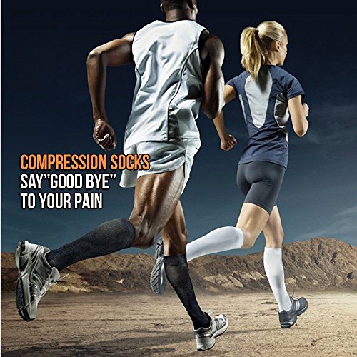 Matchwill 6 Pares Rodilla Alta Calcetines/Medias de Compresión para Hombres y Mujeres -Ejercicio/Correr/Enfermeras/Médico/Embarazo/Maternidad/Viajes/Vuelo/Aumenta la Resistencia/Reduce la Fatiga Matchwill 6 Pares Rodilla Alta Calcetines/Medias de Compresión para Hombres y Mujeres -Ejercicio/Correr/Enfermeras/Médico/Embarazo/Maternidad/Viajes/Vuelo/Aumenta la Resistencia/Reduce la Fatiga