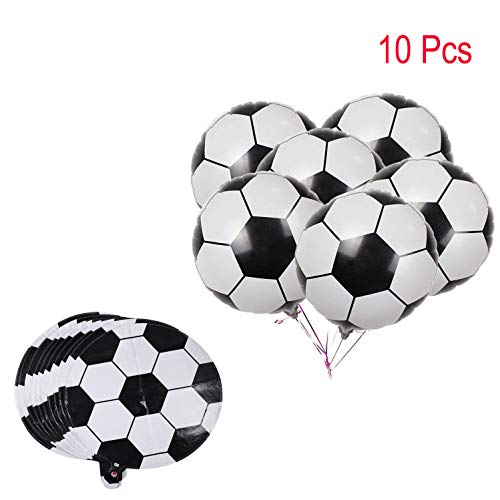 Mattelsen Fútbol Temáticas Decoraciones de Fiesta con Balones Globos Helio, Pancartas, Platos & Tenedores, Mantel y Toppers de Magdalena de Futbol Fanática del Fútbol para Niños Niño Cumpleaños