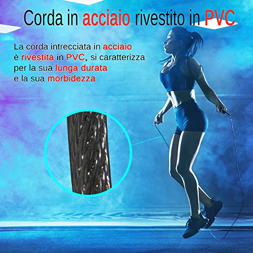 Matyfix Cuerda Profesional Para Saltar De 2ª Generación, Equipo De Fitness Para Hombre Y Mujer, Gimnasio, Jump Rope, Entrenamiento Deportivo, Crossfit, Boxeo, MMA, Kick Boxeo, Speed Jumping (negro)