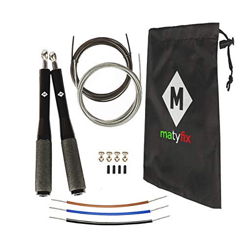 Matyfix Cuerda Profesional Para Saltar De 2ª Generación, Equipo De Fitness Para Hombre Y Mujer, Gimnasio, Jump Rope, Entrenamiento Deportivo, Crossfit, Boxeo, MMA, Kick Boxeo, Speed Jumping (negro) Matyfix Cuerda Profesional Para Saltar De 2ª Generación, Equipo De Fitness Para Hombre Y Mujer, Gimnasio, Jump Rope, Entrenamiento Deportivo, Crossfit, Boxeo, MMA, Kick Boxeo, Speed Jumping (negro)