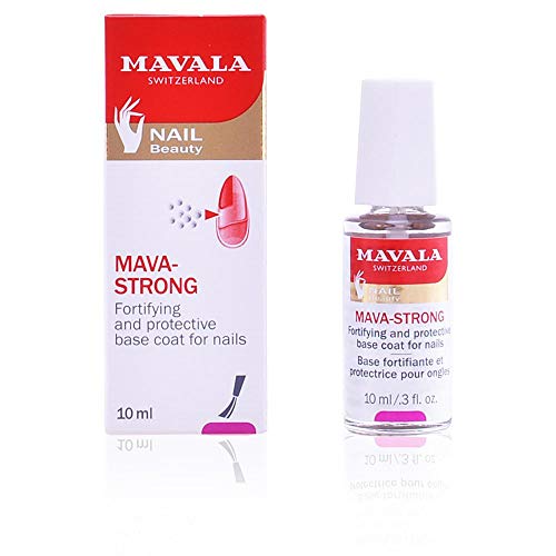 Mavala Mava-Strong Endurecedor de Uñas para Fortalecer Uñas Quebradizas o Rotas | Base Protectora para las Uñas Blandas,10 ml