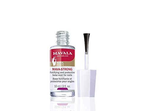 Mavala Mava-Strong Endurecedor de Uñas para Fortalecer Uñas Quebradizas o Rotas | Base Protectora para las Uñas Blandas,10 ml