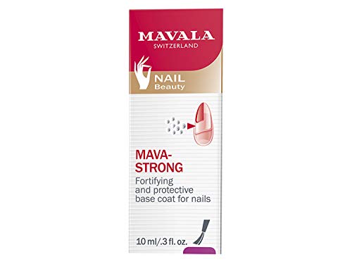 Mavala Mava-Strong Endurecedor de Uñas para Fortalecer Uñas Quebradizas o Rotas | Base Protectora para las Uñas Blandas,10 ml