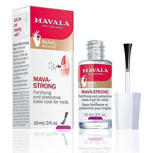 Mavala Mava-Strong Endurecedor de Uñas para Fortalecer Uñas Quebradizas o Rotas | Base Protectora para las Uñas Blandas,10 ml