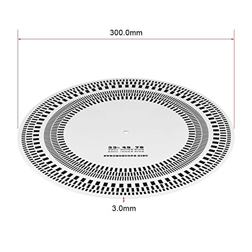 Mavis Laven Profesional Disco de Vinilo LP Tocadiscos Phono Tacómetro Calibración Disco de estroboscopios para Discos de Vinilo Aficionados Aficionados