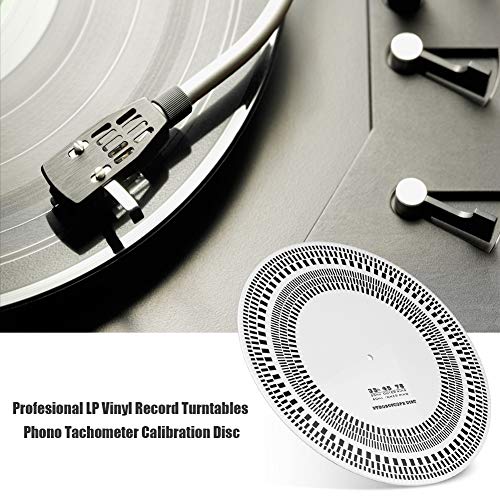 Mavis Laven Profesional Disco de Vinilo LP Tocadiscos Phono Tacómetro Calibración Disco de estroboscopios para Discos de Vinilo Aficionados Aficionados