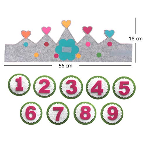 Maxi Nona Corona para cumpleaños o Fiestas Infantiles con números del 1 al 9 (Corazón) Maxi Nona Corona para cumpleaños o Fiestas Infantiles con números del 1 al 9 (Corazón)