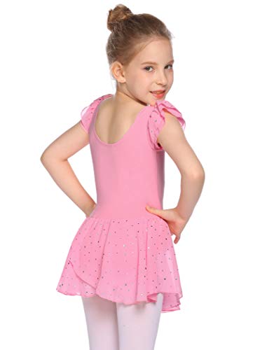 MAXMODA Leotardo de ballet para niñas ropa de ballet agradable y cómodo vestido de ballet con puntos de purpurina vestido de baile para niños de 3 a 11 años a 150