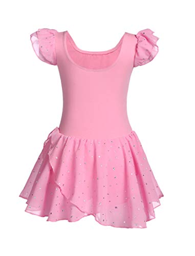 MAXMODA Leotardo de ballet para niñas ropa de ballet agradable y cómodo vestido de ballet con puntos de purpurina vestido de baile para niños de 3 a 11 años a 150