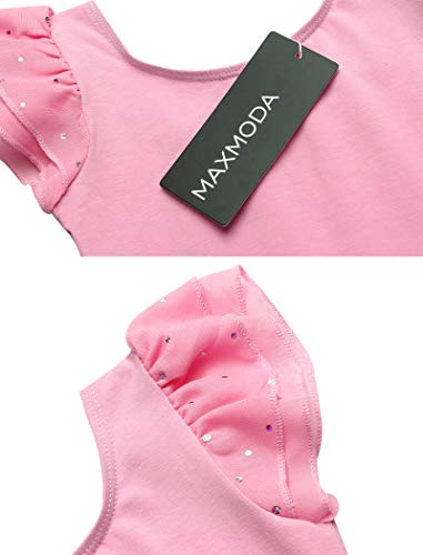 MAXMODA Maillot de ballet para niña, bonito y cómodo, vestido de ballet con puntos brillantes, maillot de ballet para niños de 3 a 11 años, 160 MAXMODA Maillot de ballet para niña, bonito y cómodo, vestido de ballet con puntos brillantes, maillot de ballet para niños de 3 a 11 años, 160