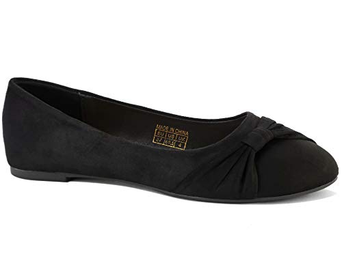 MaxMuxun Ballet con Lazo Negra Diaria Cómoda para Trabajo Punta Redonda Mujer Talla 39 EU MaxMuxun Ballet con Lazo Negra Diaria Cómoda para Trabajo Punta Redonda Mujer Talla 39 EU