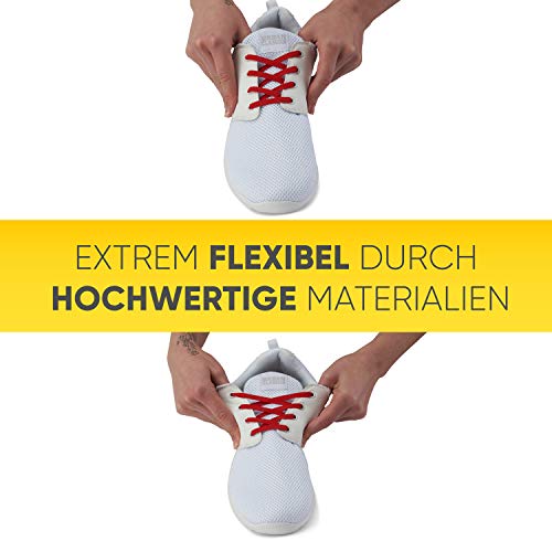 MAXX laces Cordones elásticos y planos, tensión ajustable para no tener que atar los zapatos, fáciles de usar, compatibles con todos los zapatos (weiss) MAXX laces Cordones elásticos y planos, tensión ajustable para no tener que atar los zapatos, fáciles de usar, compatibles con todos los zapatos (weiss)