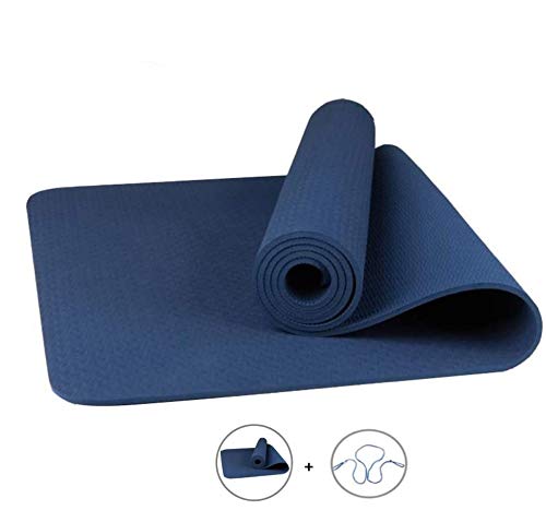 MAXYOGA® Esterilla para Yoga Pilates Gimnasia de Material ecológico TPE. Yoga Mats Esterilla Antideslizante y Ligero de 6mm de Grosor, tamaño 183cm x 61cm. - Azul Solo MAXYOGA® Esterilla para Yoga Pilates Gimnasia de Material ecológico TPE. Yoga Mats Esterilla Antideslizante y Ligero de 6mm de Grosor, tamaño 183cm x 61cm. - Azul Solo