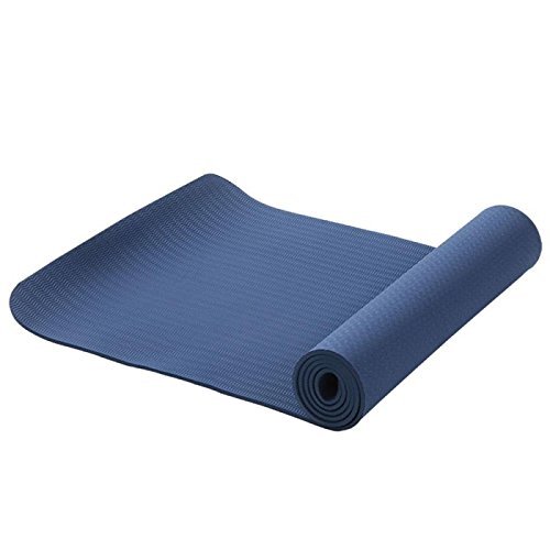 MAXYOGA® Esterilla para Yoga Pilates Gimnasia de Material ecológico TPE. Yoga Mats Esterilla Antideslizante y Ligero de 6mm de Grosor, tamaño 183cm x 61cm. - Azul Solo