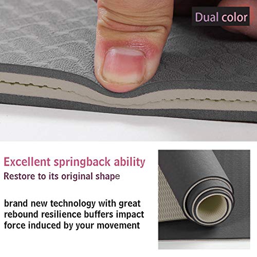 MAXYOGA® MaxDirect Esterilla Yoga con Sistema de Alineación y Marcados. Colchoneta Yoga Mat Antideslizante y Ligera de Material Ecológico TPE. Tamaño Ideal 183cm x 61cm x 6mm. - Negro MAXYOGA® MaxDirect Esterilla Yoga con Sistema de Alineación y Marcados. Colchoneta Yoga Mat Antideslizante y Ligera de Material Ecológico TPE. Tamaño Ideal 183cm x 61cm x 6mm. - Negro