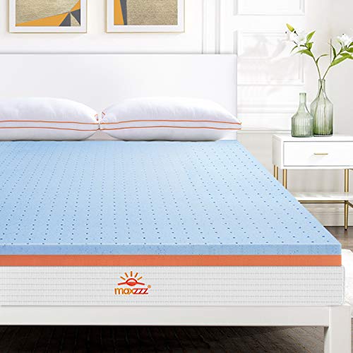 Maxzzz Topper Viscoelastico Gel 150x190x7.5cm sobre Colchon Topper con Funda Hipoalergénica Topper Colchón Gel de Enfriamiento de Alta Densidad Extraíble Diseño Ventilado Antiácaros y Transpirable Maxzzz Topper Viscoelastico Gel 150x190x7.5cm sobre Colchon Topper con Funda Hipoalergénica Topper Colchón Gel de Enfriamiento de Alta Densidad Extraíble Diseño Ventilado Antiácaros y Transpirable