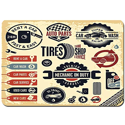 MAYUES Alfombrilla De Baño Antideslizante Iconos de Servicio del automóvil. Autopartes. Alquile un Auto. Lavado de Autos. Conjunto de Etiquetas de Autos Antiguos. Alfombra,Lavable a máquina MAYUES Alfombrilla De Baño Antideslizante Iconos de Servicio del automóvil. Autopartes. Alquile un Auto. Lavado de Autos. Conjunto de Etiquetas de Autos Antiguos. Alfombra,Lavable a máquina
