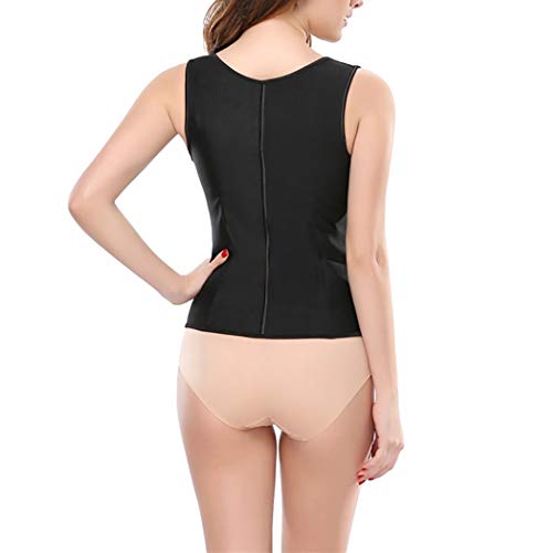 MBEN Chaleco de Entrenamiento de la Cintura de látex,Faja Moldeadora para el Cuerpo del adiestrador de la Cintura del corsé Deshuesado de Las Mujeres,corsé de Goma de Tres Capas,Black,5XL