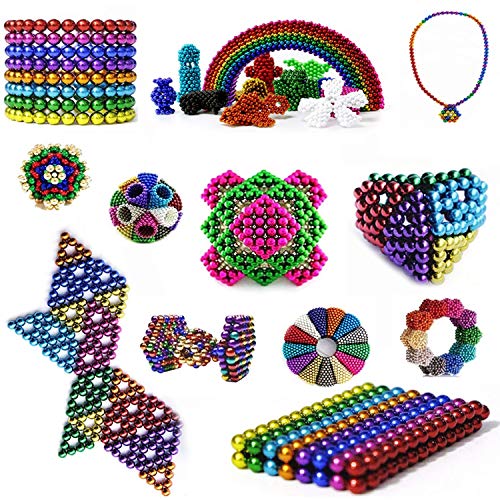 MBTRY Pequeñas bolas de 512 piezas de 5 mm de colores para hacer ejercicio de habilidades de pensamiento, aliviar el estrés, juguetes de escritorio de oficina