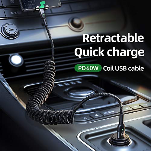 mcdodo Cable USB C a USB C en espiral retráctil USB C Sprial Cable PD 60W Tipo C a Tipo C cable elástico de carga datos compatible con Galaxy S10 S9 Huawei P30 P20 dispositivos USB C,estirable a 1.8M mcdodo Cable USB C a USB C en espiral retráctil USB C Sprial Cable PD 60W Tipo C a Tipo C cable elástico de carga datos compatible con Galaxy S10 S9 Huawei P30 P20 dispositivos USB C,estirable a 1.8M