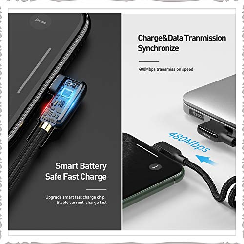 Mcdodo LED 90 grados Cable elástico USB C en Espiral, ángulo recto Cable retráctil Tipo C de Datos Cable de Carga QC 4.0 Cable de Carga en Espiral,para S10 S9 S8 Huawei P30 P20-elástico a 1.8m Negro Mcdodo LED 90 grados Cable elástico USB C en Espiral, ángulo recto Cable retráctil Tipo C de Datos Cable de Carga QC 4.0 Cable de Carga en Espiral,para S10 S9 S8 Huawei P30 P20-elástico a 1.8m Negro
