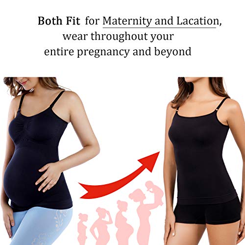 +MD Camiseta sin Mangas con Soporte para el Vientre de Maternidad, Fajas sin Costuras para el Embarazo, Camisetas de enfermería con Sujetador Incorporado para amamantar +MD Camiseta sin Mangas con Soporte para el Vientre de Maternidad, Fajas sin Costuras para el Embarazo, Camisetas de enfermería con Sujetador Incorporado para amamantar