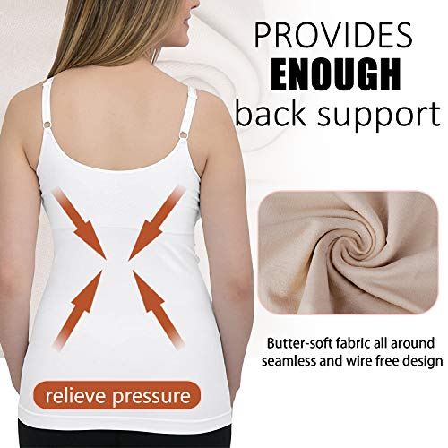 +MD Camiseta sin Mangas con Soporte para el Vientre de Maternidad, Fajas sin Costuras para el Embarazo, Camisetas de enfermería con Sujetador Incorporado para amamantar +MD Camiseta sin Mangas con Soporte para el Vientre de Maternidad, Fajas sin Costuras para el Embarazo, Camisetas de enfermería con Sujetador Incorporado para amamantar