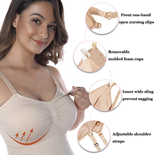 +MD Camiseta sin Mangas con Soporte para el Vientre de Maternidad, Fajas sin Costuras para el Embarazo, Camisetas de enfermería con Sujetador Incorporado para amamantar +MD Camiseta sin Mangas con Soporte para el Vientre de Maternidad, Fajas sin Costuras para el Embarazo, Camisetas de enfermería con Sujetador Incorporado para amamantar