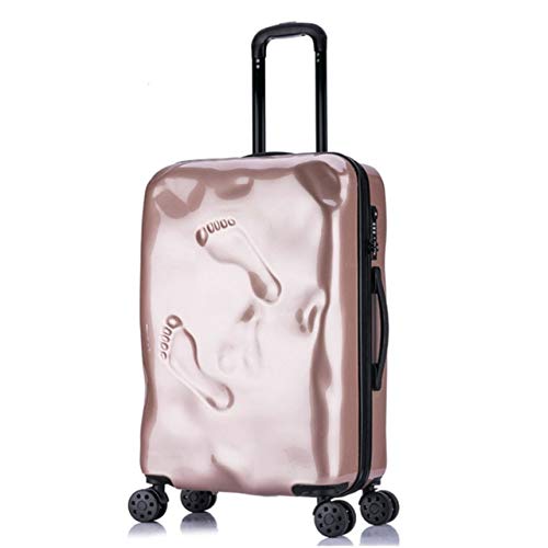 Mdsfe Nuevo   Equipaje rodante con Marco de Aluminio de 20''24"Pulgadas , Maleta con Ruedas de Moda para niños y Mujeres, Equipaje rígido de Viaje con Cerradura TSA, 24 Oro Rosa