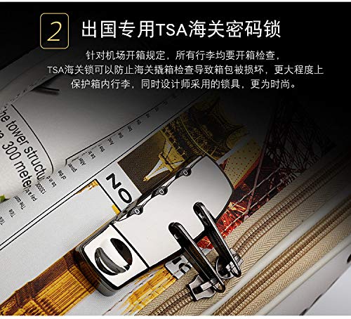 Mdsfe Retro Password Box Trolley Maleta de Gran Capacidad con Ruedas Bolsas de Viaje Equipaje con Ruedas - 2,20" Mdsfe Retro Password Box Trolley Maleta de Gran Capacidad con Ruedas Bolsas de Viaje Equipaje con Ruedas - 2,20"