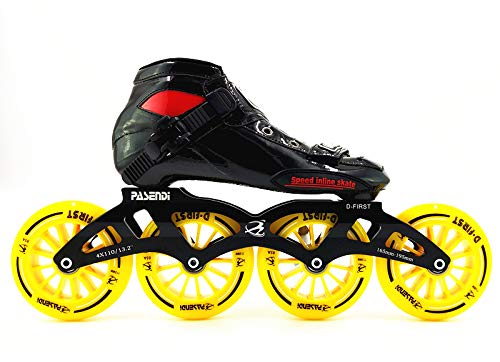 ME-Rollerns Patines de Ruedas en línea Patines Profesionales de 4 Ruedas para Hombres/Mujeres Patines Hechos a Mano 110mm wheels2 4